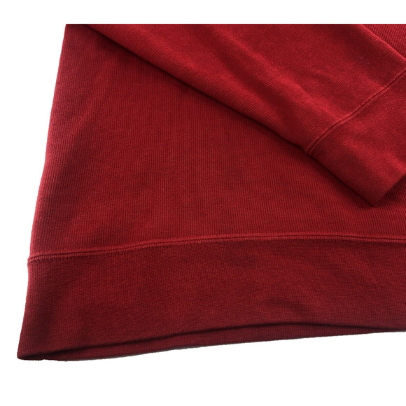 Orvis Men's Shirt Long Sleeve Pullover 1/4 Zip Sweater Red Heavyweight Large - Picture 12 of 15